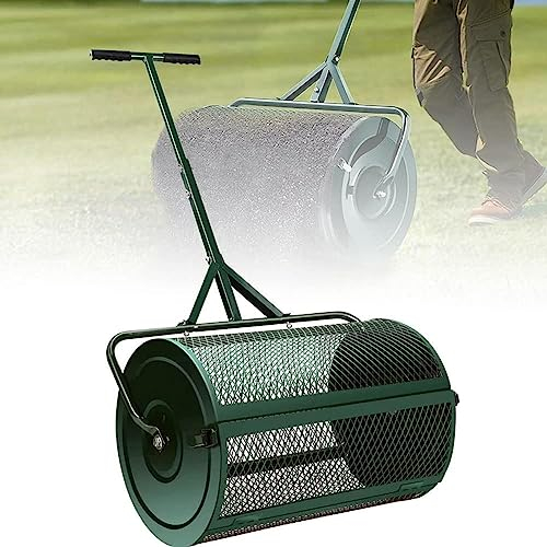 24 Rasen- Und Garten-Kompoststreuer, DüNger-Kompoststreuer, Langlebig Und Leicht, Moos-Rollenstreuer (GrüN),Green-Separate32x60cm