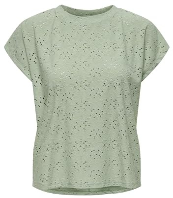 ONLY Damen Onlsmilla S/S Top JRS Noos T-Shirt, Frosty Green, Medium