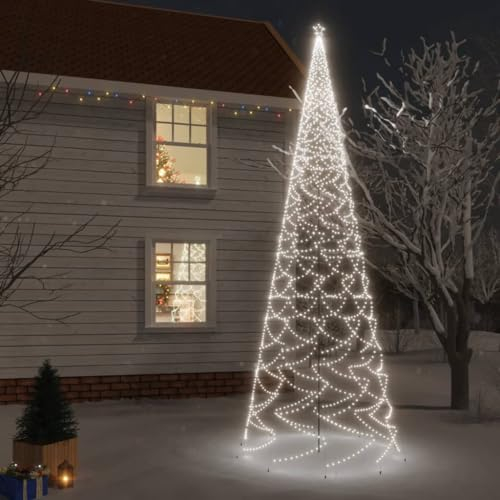 vidaXL Weihnachtsbaum mit Erdnägeln Kaltweiß 3000 LEDs 800 cm