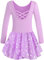 Mulnall Ballettanzug Mädchen Ballett Trikot mit Ballettkleid Kinder TüTü Kurzarm Langarm Baumwolle Balletttrikot Ballettanzug （EU40421-09-M）