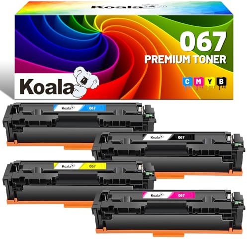 Koala 067 067H Toner Set (MIT CHIP) Kompatibel Tonerkartusche als Ersatz Canon 067 067H für Canon i-SENSYS MF655CDW MF657CDW LBP631CW LBP633CDW MF651CW Drucker ( Schwarz Cyan Gelb Magenta, 4er-Pack )