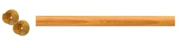 28mm Naturals Wooden Eyelet Curtain Pole, Recess Bracket and fit, Wood Pole, Antique Pine, 120 cm
