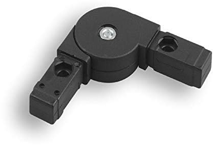 1 connecteur de tuyau carré articulé plastique/polyamide Noir (2 broches 30x30x2,0mm/angle 45-200°)