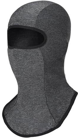 INBIKE Sturmhauben Balaclava Gesichtsmaske für Herren Damen UV-Schutz Atmungsaktiv Winddicht Weich Hautfrendlich für Motorradfahren MTB Radfahren Outdoor Sports Schwarz&Grau