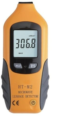 Microwave Leakage Detector, HT-M2 Digital LCD Display Microwave Tester High Precision Radiation Meter for Range 0-9.99mW/cm2