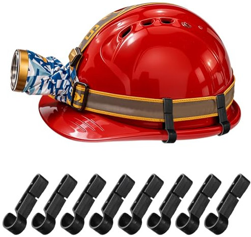 20Pcs Hard Hat Light Clips Plastic Hat Clip Hardhat Headlamp Accessory Hard Hat Clips for Headlamp Helmet Led Headlamp Clips Easy Installation