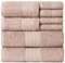 nice homeit - Lot de 8 Serviettes de Bain 100% Coton - Ultra Douces et Très Absorbantes, Qualité Supérieure : 2 Draps de Bain, 2 Serviettes de Toilette, 4 Essuie-Mains pour Salle de Bain(Rose poudré)