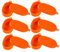 COSMEVIVI 6st Simulierte Mini-Lunchbox DIY Hintergrundversorgung Landschaftsschmuck Entzückendes Kinderspielzeug Schaufenster Requisit Miniatur-hausbausatz Plastik Orange
