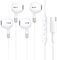 USB C Kopfhörer, 2 Pack USBC Kopfhörer mit Kabel In Ear Kopfhörer USB C Anschlussom Typ C mit integriertem Mikrofon und Lautstärkeregler, HiFi Stereo Ohrhörer für iPhone 15/16/Samsung Galaxy/iPad Pro