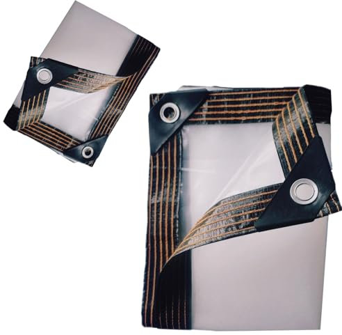 Bâche transparente imperméable, bâche de protection contre la pluie pour bois de chauffage, jardin, bâche super transparente, pour protection extérieure, pergola, 5 x 7 m, serre, terrasse et porche (5