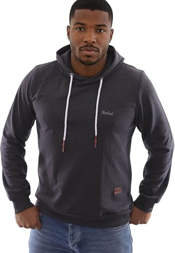 Reslad Kapuzenpullover Herren Hoodie - Fitness Pullover, Sweatshirt Herren für Training, Sport & Freizeit - Bequemer Sweater Pulli RS-1011 Anthrazit L