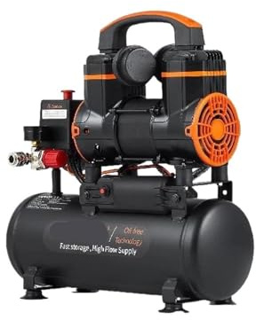 TGHCHHCE 1pcs Silent Air Compressor 900W 1450W 1800W Quiet Oil-Free Portable Air Pump for Home Repair Tire Inflation Whisper Compressor(8L 900W)