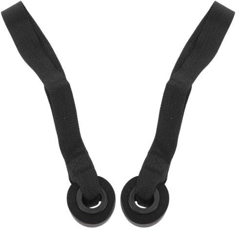 DEARMAMY Lot de 2 Ancres de Porte Élastiques Noires, Accessoires de Gym pour Bandes de Résistance, Fixation Stable pour Entraînement à Domicile, Équipement Musculation Fitness, Exercice
