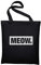 STYLETEX23 Meow Fun Jutebeutel Baumwolltasche, schwarz