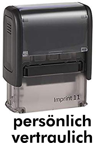 Die Stempel GmbH - Lagerstempel/Selbstfärber - persönlich vertraulich - Gummi, 37 mm, Rechteckig, Gummistempel, Stempel