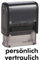Die Stempel GmbH - Lagerstempel/Selbstfärber - persönlich vertraulich - Gummi, 37 mm, Rechteckig, Gummistempel, Stempel