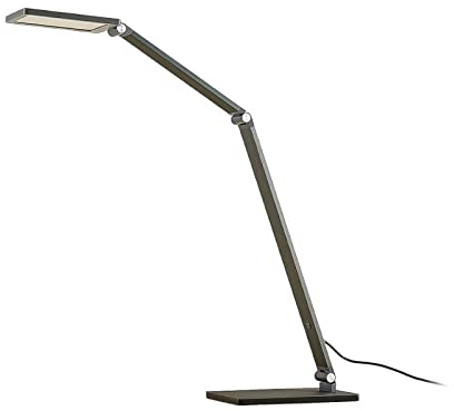 Lucande LED Tischlampe 'Mion' dimmbar (Modern) in Alu aus Aluminium u.a. für Arbeitszimmer & Büro (1 flammig,) - Tischleuchte, Schreibtischlampe, Nachttischlampe, Arbeitszimmerleuchte