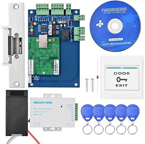 Sonew Gache Electrique Portillon, Contrôle D'accès de Porte Kit De Réseau /IP avec Carte Complète Lecteur de Carte Étanche