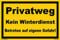 Kleberio® - Privatweg Kein Winterdienst! Betreten auf eigene Gefahr! - Schild Kunststoff Warnschild Verbotsschild Hinweisschild 20 x 30 cm
