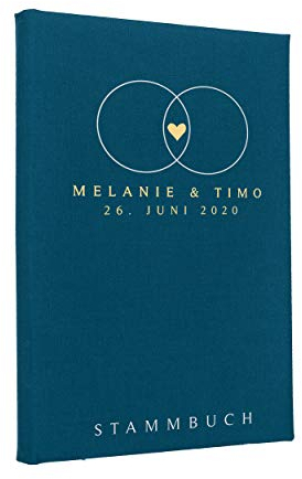 Hochzeitideal Stammbuch der Familie 'Serie Alan' (türkis, A4) inkl. Personalisierung