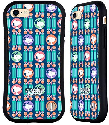 Head Case Designs Offizielle Peanuts Blaues Muster Snoopy Deco Traeume Hybride Handyhülle Hülle Huelle kompatibel mit Apple iPhone 7/8 / SE 2020 & 2022