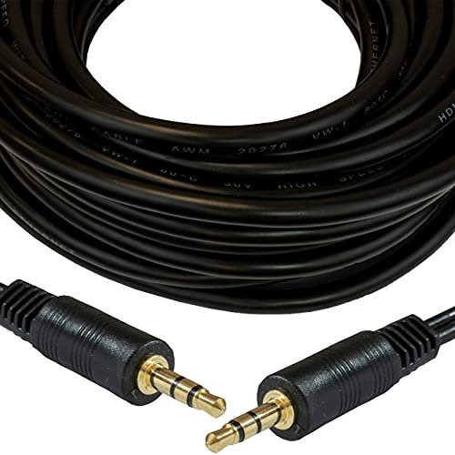 5M Long Gold Plated Audio Stereo Lead 3.5mm Jack - Jack Male AUX Cable Phone Car