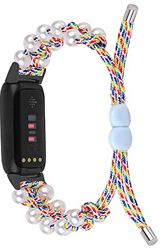 KINKUUN Ersatzarmband kompatibel mit Fitbit Luxe Ersatzarmbänder Armband Uhrenarmbänder.(Regenbogen)