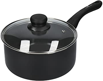 MasterClass Can-to-Pan Bratpfanne aus Keramik mit PTFE-, PFOA- und BPA-freier Antihaftbeschichtung, recyceltes Aluminium, 20 cm, Schwarz
