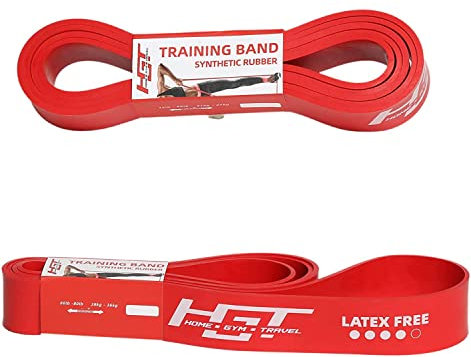 HGT Langer Widerstandsband, extra stark, latexfrei, Trainingsband für Frauen und Männer, unterstützt Stretching, Yoga & Pilates, Trainingsgerät für Heim-/Fitnessstudio-Workouts – (schwer)