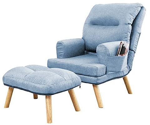 Grekpol-Sessel NEMO, moderner Sessel für Wohnzimmer, Schlafzimmer mit 5-Stufen-Verstellung, skandinavischer Stil (Hellblau Samoa 08)