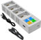 LYONGTECH LCD Akku Ladegerät für DJI Mini 4 Pro,Mini 3,Mini 3 Pro Drohne, Zweiwege Ladestation, Charger Hub,Display Charging 4 Batteries Zubehör