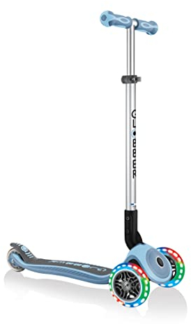 Trottinette enfant Globber Primo Foldable Premium Lights Maya Bleu