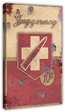Juggernog Perk Soda Wasserflasche, Metallposter, Vintage-Blechschild, Juggernog, Mini-Kühlschrank, Zombies-Bar, Leinwand-Poster, Schlafzimmer, Dekoration, Sport, Landschaft, Büro, Raumdekoration,