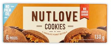 Nutlove Cookies, Chocolate Peanut Butter - 6 cookies