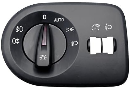 DKAEUK SEHS002 Interruptor de control múltiple eléctrico para faro para vehículos de volante izquierdo 6J1941531AR negro con luz roja adecuado para SEAT IBIZA 2009 2010 2011 2012 2013 2014 2015