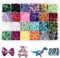 AIMEKE 21600 Stück Pailletten zum Basteln, 24 Farben 6mm Pailletten Basteln Lose Pailletten Cup Set, Pailetten mit Box, Glitzer Pailletten zum Aufnähen Aufkleben Auffädeln DIY Kunsthandwerk
