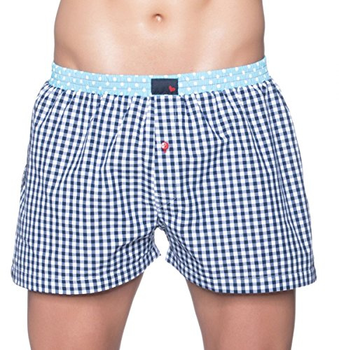 Unabux Boxershorts Dunkelblau mit Motiv Größe XL
