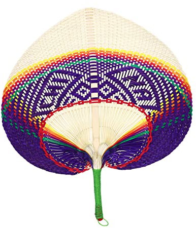 Artibetter Cattail Fan African Decor Retro Decor Wedding Decoration Palm Leaf Hand Fans Chinese Style Rattan Weaving Fan Folding Fans Bamboo Creative Fan Elder Hand Weaving Palm Rustic Decor