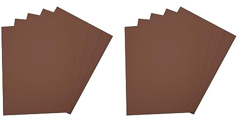 folia 23585 - Moosgummi, 5 Bögen, 2 mm, ca. 29 x 40 cm, Schokobraun - ideal für vielfältige Bastelarbeiten (Packung mit 2)