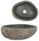 KOIECETA Lavabo Ovalado Lavamanos de Baño de Aseo Uso Diario Adorno para el Baño o la Cocina Superficie Interna Pulida Suave de Piedra Natural (29-38) x (24-31) x 12 cm (W x D x H)