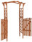 Gecheer Pergola mit Tor Rosenbogen Torbogen Rankhilfe Spalier Rankgitter Gartenbogen Gartentor Gartentür 116x40x204 cm Massivholz Tanne