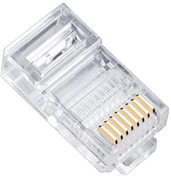 Gold Plated Network Modular Plug Crimper RJ45 Ethernet Cable Head Connector Panel CAT5 LAN Internet Cafes Computers Routers (Size : 30pcs, Color : A)