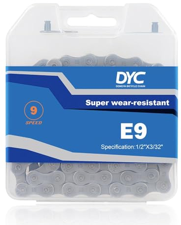 AIKYA DYC E9 Silver Vélo électrique 9 vitesses 1/2 x 3/32, 122 maillons, argent