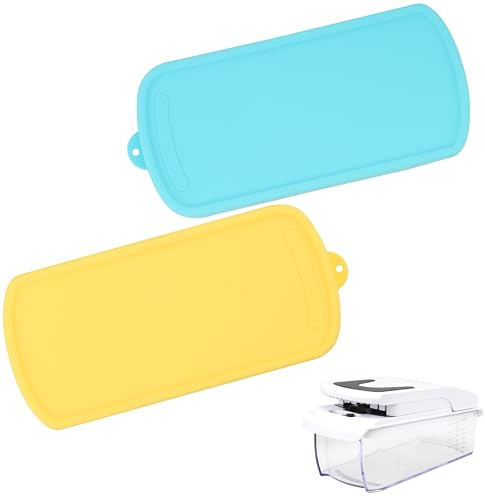 LUVCOSY 2PCs Silicone Lids Compatible with Fullstar Chopper Mandoline Slicer, Reusable Silicone Lids for Food Storage, Food Covers, Microwave Freezer Dishwasher Safe (Chopper NOT Included)