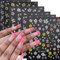 12 Blatt Nagelaufkleber Selbstklebend, Nailsticker Nagelsticker Blumen Nagel Aufkleber Sticker Sommer Aufkleber NäGel Nail Stickers Nail Art Nageldesign Zubehör Nagel Accessoires