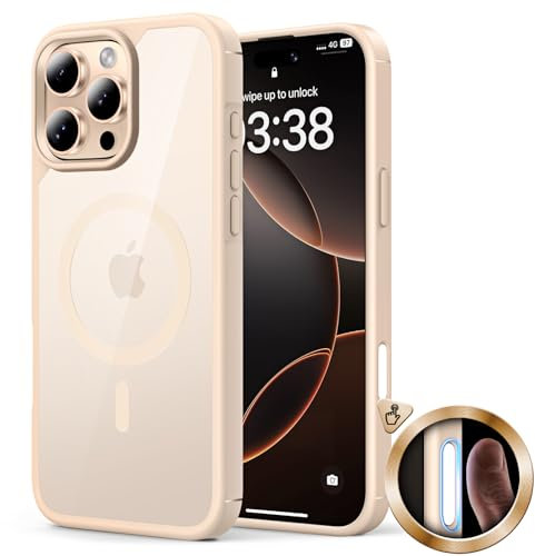 TAURI for iPhone 16 Pro Max Case with Camera Control Capture Button, Compatible with MagSafe [Anti-Yellowing], Military-Grade Protection, Slim Magnetic Phone Case for iPhone 16 Pro Max 6.9, Gold