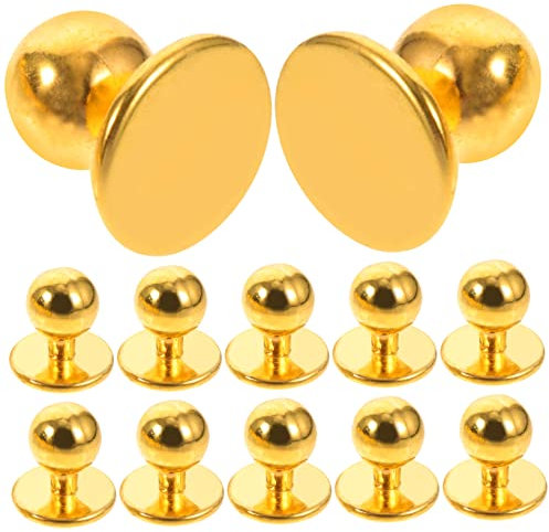 IWOWHERO 100 StüCk Goldene KochjackenknöPfe Aus Kunststoff Runde KnöPfe FüR Kochuniformen Arbeitskleidung Und Jacken