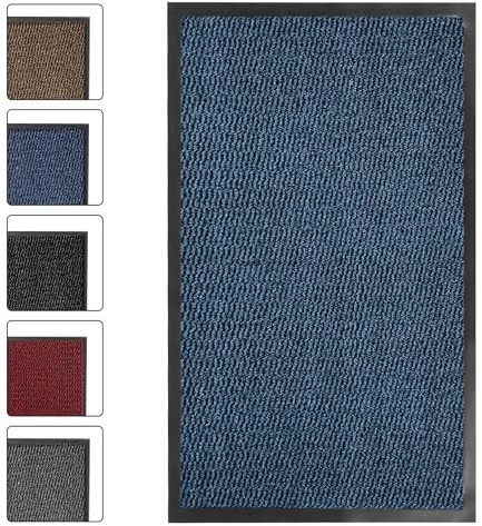 SG Traders Washable Door Mat - Non-Slip Rubber Backed Doormats Indoor & Outdoor - Highly Absorbent Door Mats, Floor Mat, Kitchen Mat, Perfect Dust Grabbing Doormats Dirt Trapper (60x160cm - Blue)