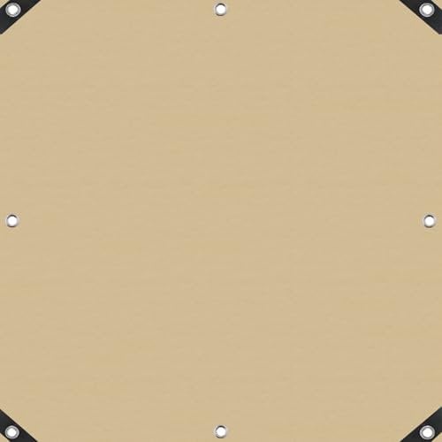 Gewebeplane Grün Abdeckplane 1 x 3.2 m mit Ösen 500 G/M² PVC Wasserdicht & Reißfest Hochwertige PVC Teichfolie für Gartenarbeit Treibhaus Folientunnel, Beige