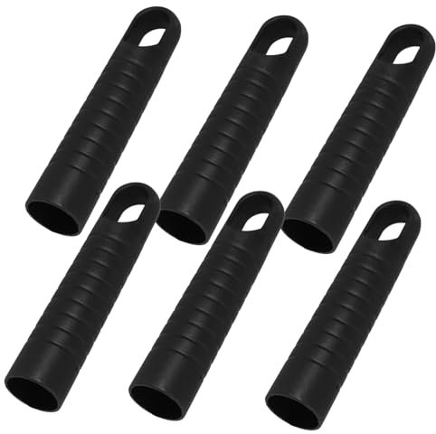 BEBEMOKO Sweeping Broom Replacement Grip Mop Handle End Cap Dustpan Handle Grip Broom Handle Replacement Black